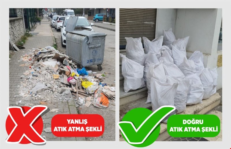 “TADİLAT ATIKLARINI ÇÖPE ATMAYIN”