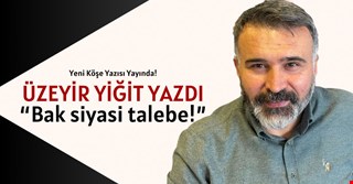 ÜZEYİR YİĞİT YAZDI, "BAK SİYASİ TALEBE!"
