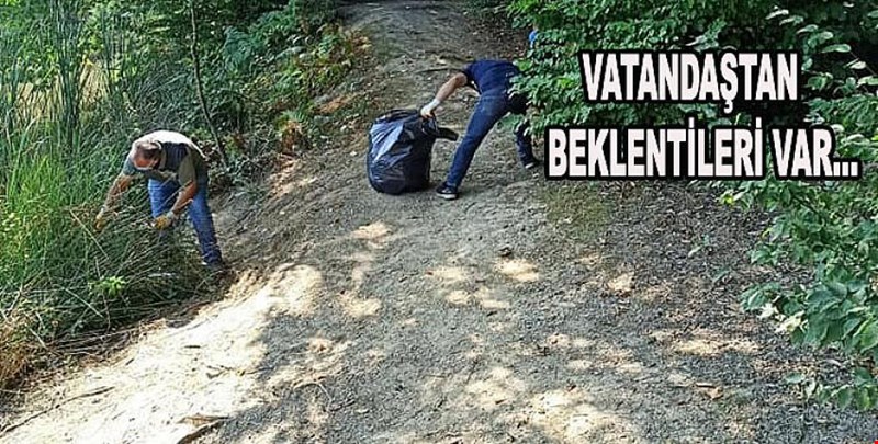 KURUGÖL'DE ÇEVRE TEMİZLİĞİ