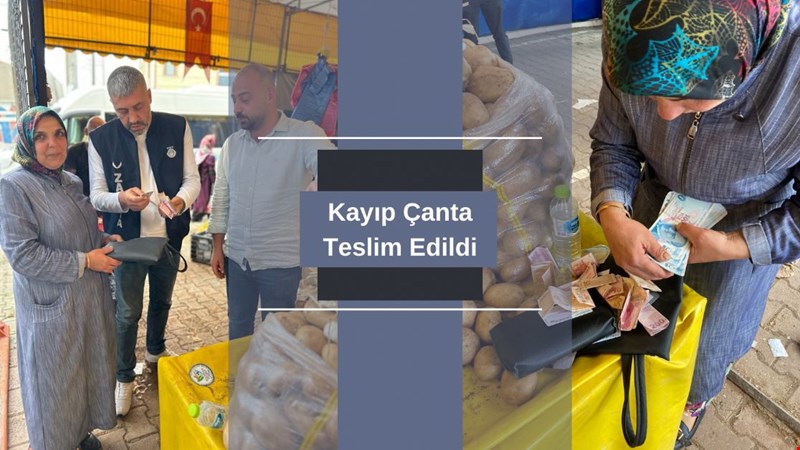 ZABITA-ESNAF İŞBİRLİĞİ İLE ÇANTA SAHİBİNE TESLİM EDİLDİ