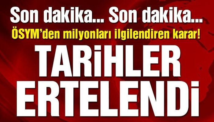ÖSYMDEN MİLYONLARI İLGİLENDİREN KARAR 